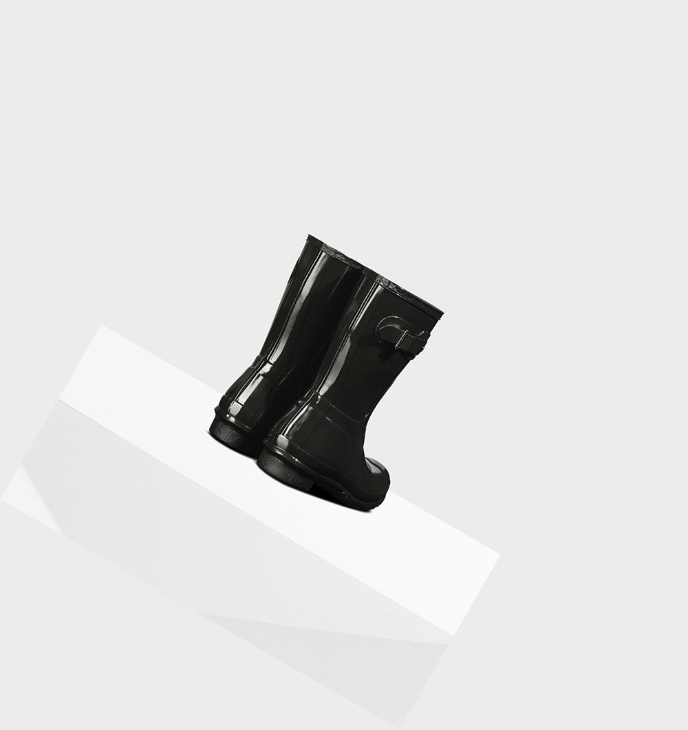 Botas de Agua Hunter Original Gloss Mujer Negras | 937GPJWML