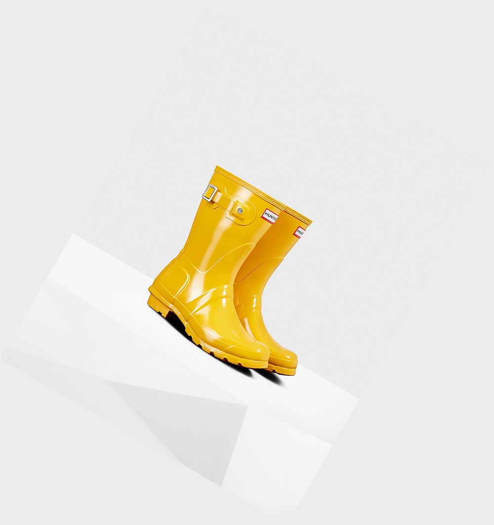 Botas de Agua Hunter Original Gloss Mujer Amarillo | 960NCMEBV