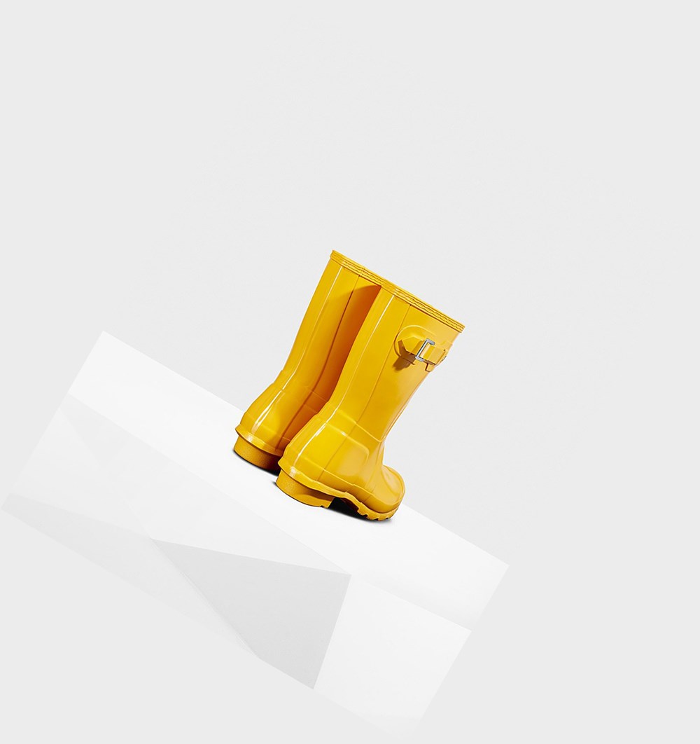 Botas de Agua Hunter Original Gloss Mujer Amarillo | 960NCMEBV