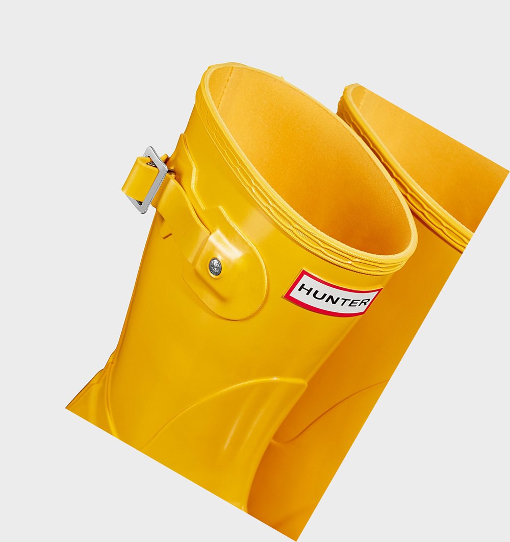 Botas de Agua Hunter Original Gloss Mujer Amarillo | 960NCMEBV