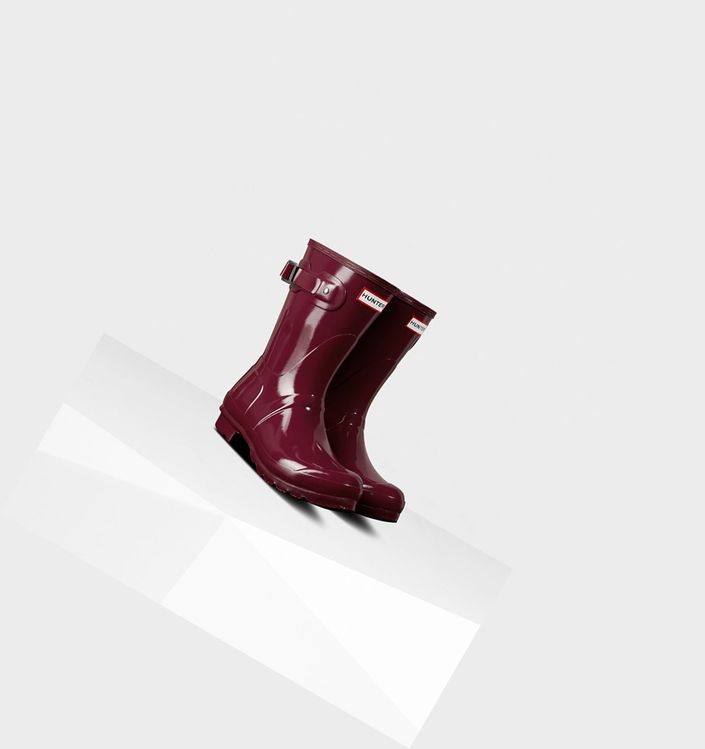 Botas de Agua Hunter Original Gloss Mujer Burdeos Rojas | 961TDPFYE