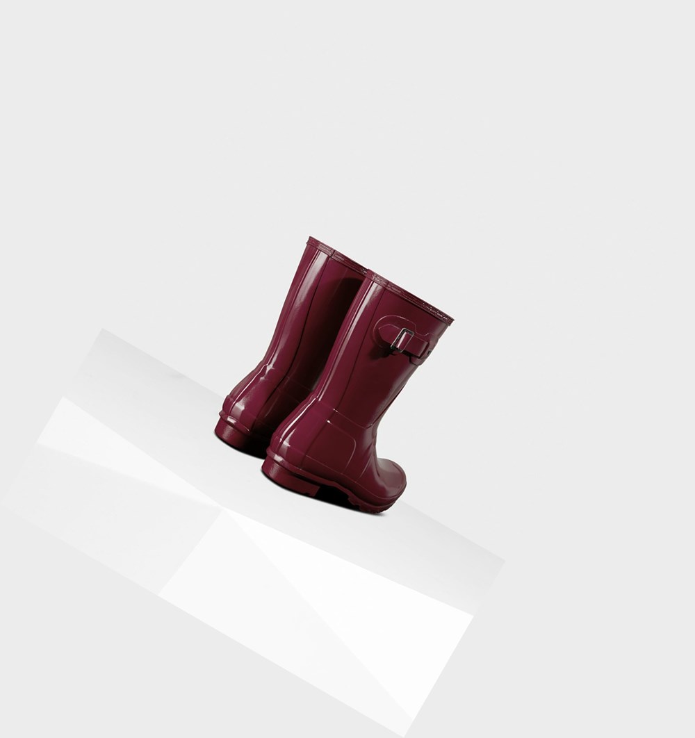 Botas de Agua Hunter Original Gloss Mujer Burdeos Rojas | 961TDPFYE