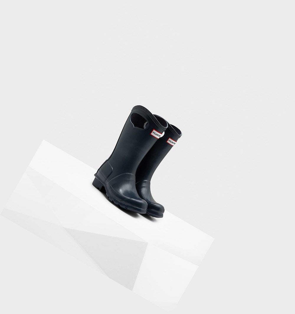 Botas de Agua Hunter Original Grab Handle Niños Azul Marino | 237YTRGLP