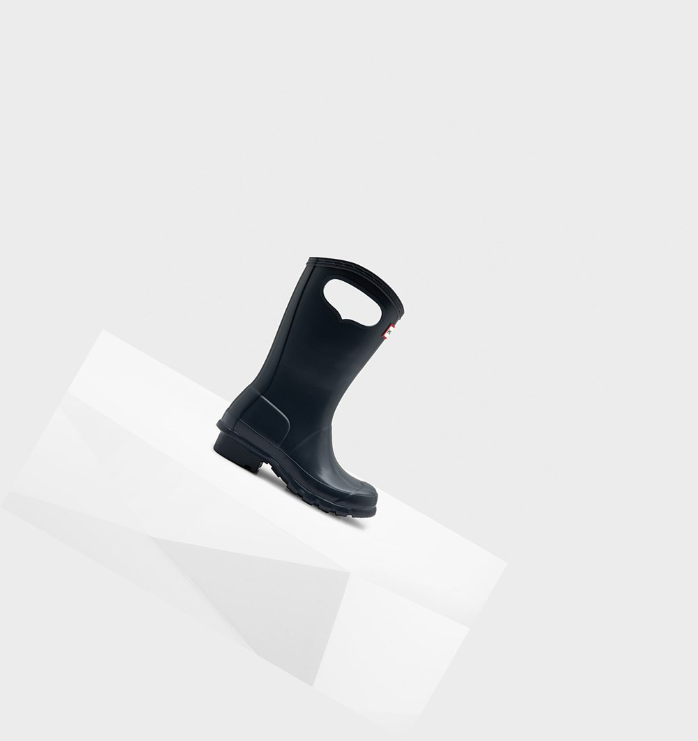 Botas de Agua Hunter Original Grab Handle Niños Azul Marino | 237YTRGLP