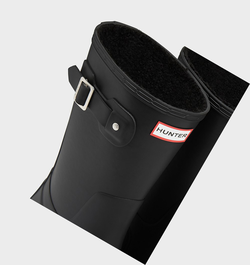 Botas de Agua Hunter Original Insulated Hombre Negras | 401BAJGWS