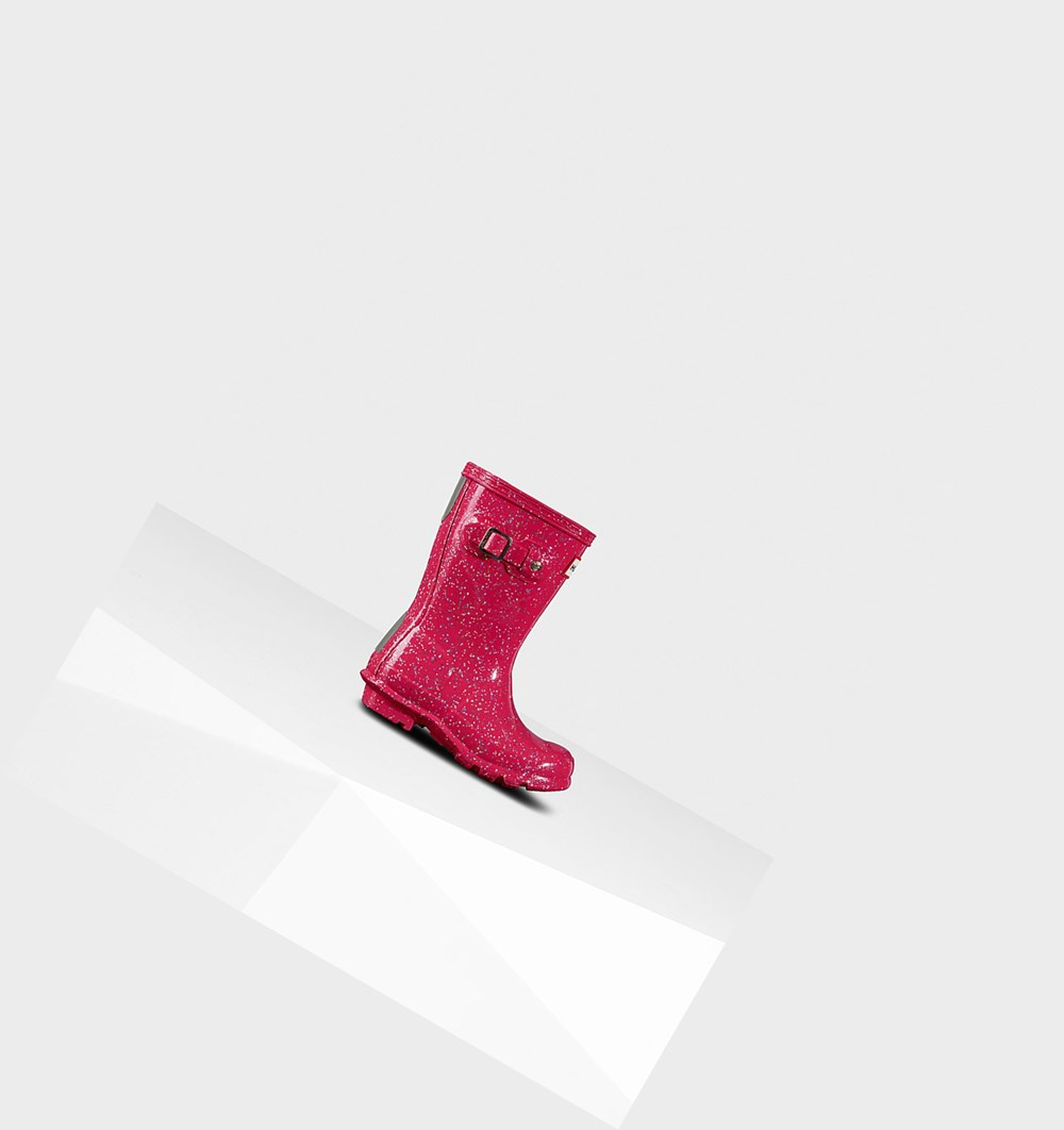 Botas de Agua Hunter Original Little Giant Glitter Niños Rosas | 208UFBRIS