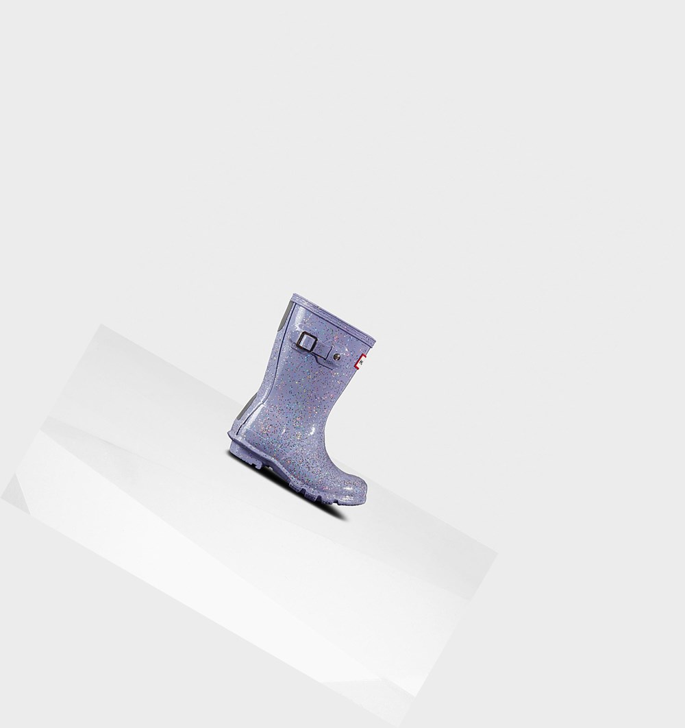 Botas de Agua Hunter Original Little Giant Glitter Niños Moradas | 325XIRNJA