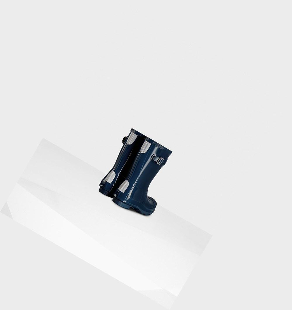 Botas de Agua Hunter Original Little Gloss Niños Azul Marino | 407JCFNAK