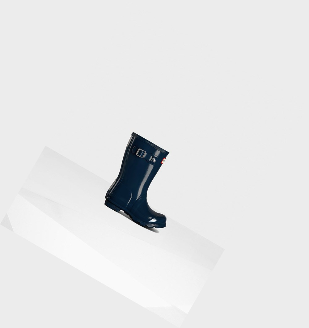 Botas de Agua Hunter Original Little Gloss Niños Azul Marino | 407JCFNAK
