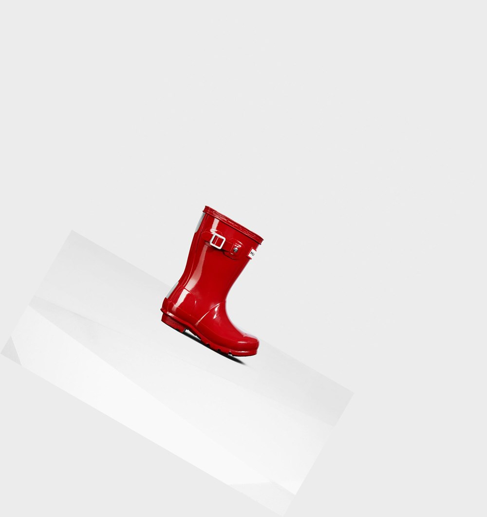 Botas de Agua Hunter Original Little Gloss Niños Rojas | 542XIVZOK