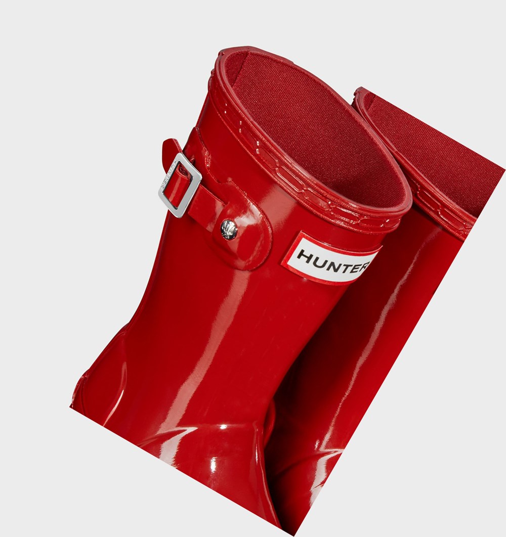 Botas de Agua Hunter Original Little Gloss Niños Rojas | 542XIVZOK