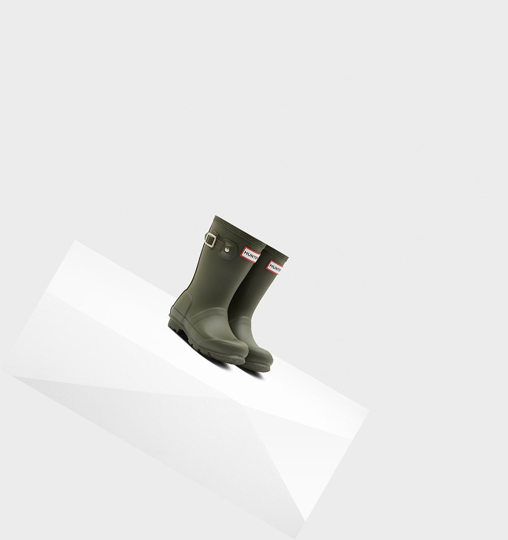 Botas de Agua Hunter Original Little Niños Verde Oliva | 089AGVWFY