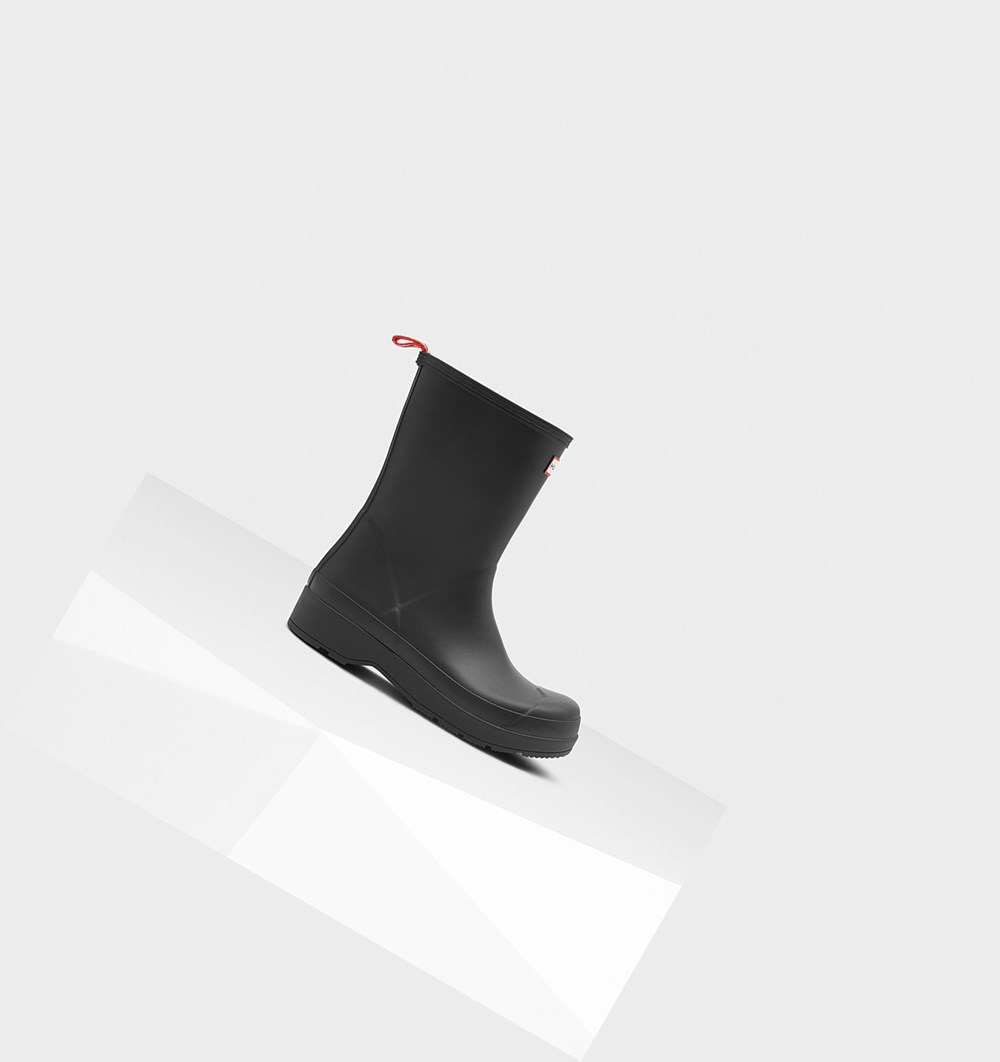 Botas de Agua Hunter Original Mid-Altura Rain Hombre Negras | 086ZOXTPC