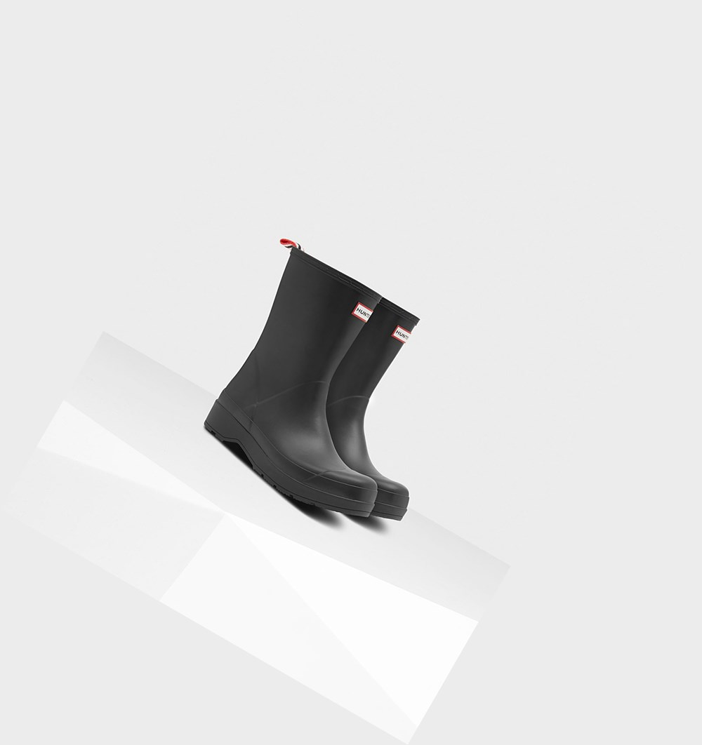 Botas de Agua Hunter Original Mid-Altura Rain Hombre Negras | 086ZOXTPC