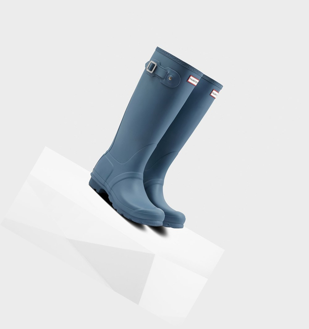 Botas de Agua Hunter Original Mujer Azules | 804FHXWNO