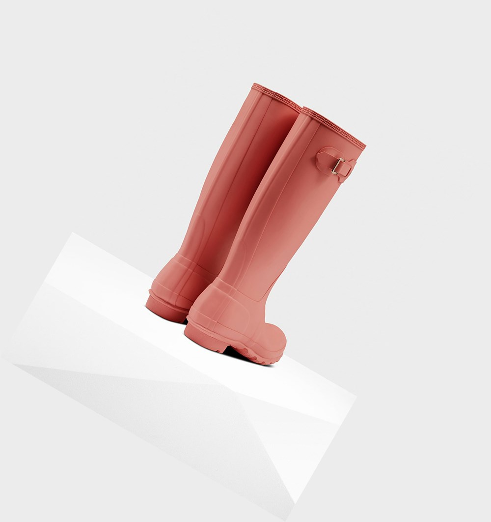 Botas de Agua Hunter Original Mujer Rosas | 841BKTVIS