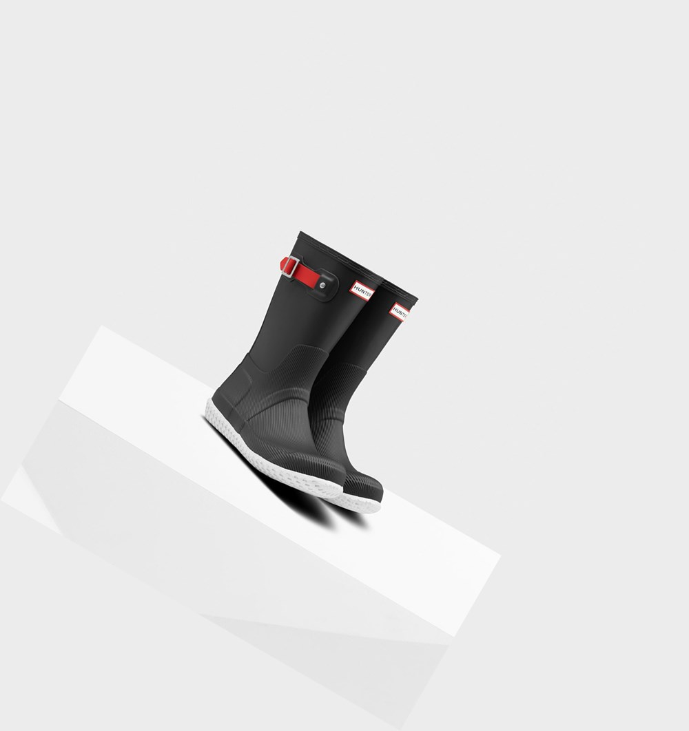 Botas de Agua Hunter Original Planos Heel Calendar Sole Hombre Negras Rojas | 296TCKFQL