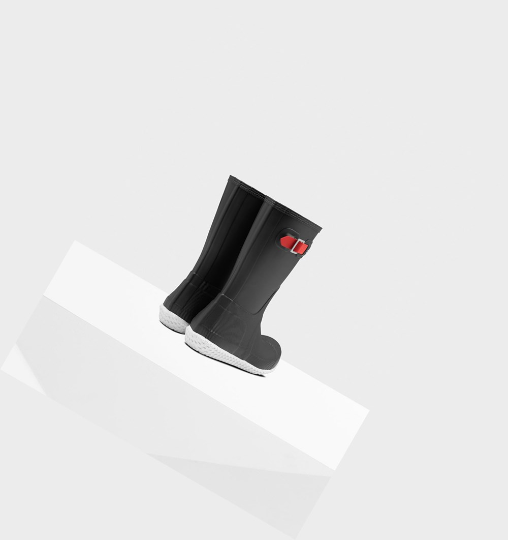 Botas de Agua Hunter Original Planos Heel Calendar Sole Hombre Negras Rojas | 296TCKFQL