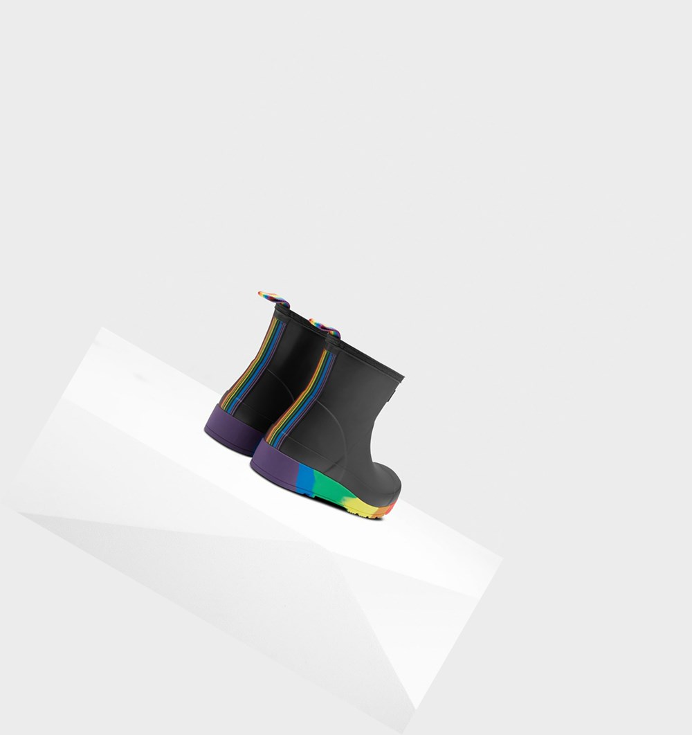 Botas de Agua Hunter Original Pride Flatform Rain Mujer Negras | 689YDQZTH