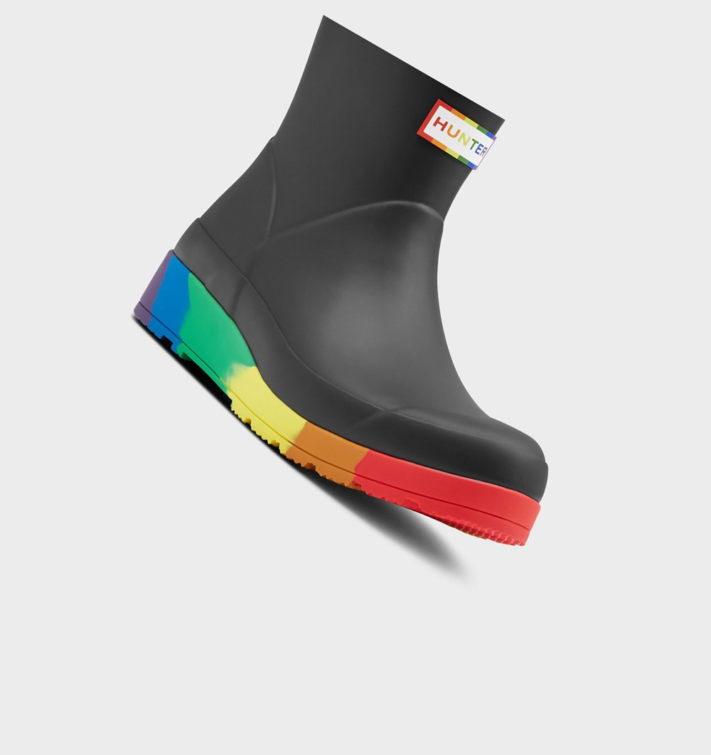 Botas de Agua Hunter Original Pride Flatform Rain Mujer Negras | 689YDQZTH