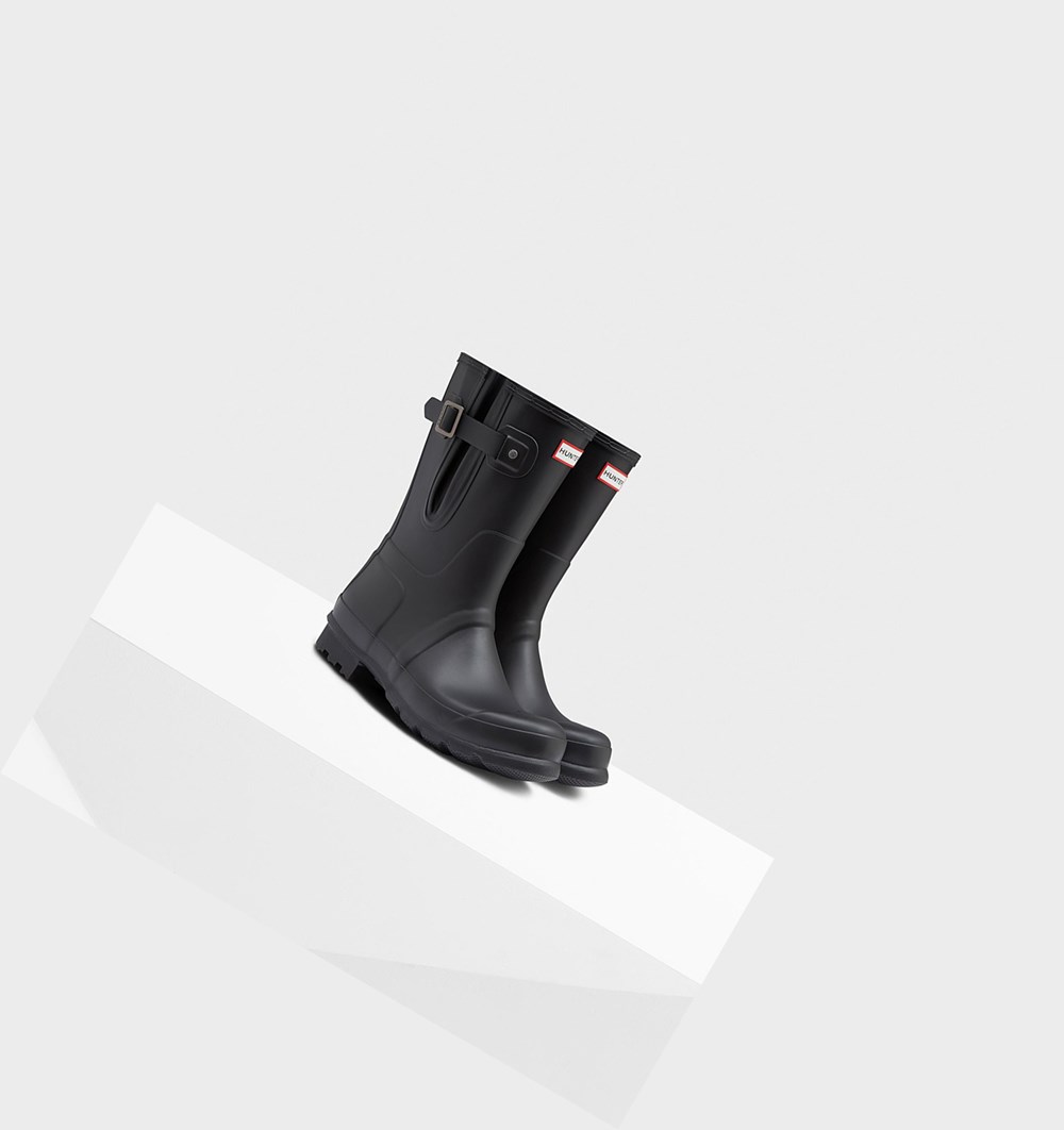 Botas de Agua Hunter Original Side Adjustable Hombre Negras | 204WHRKIS