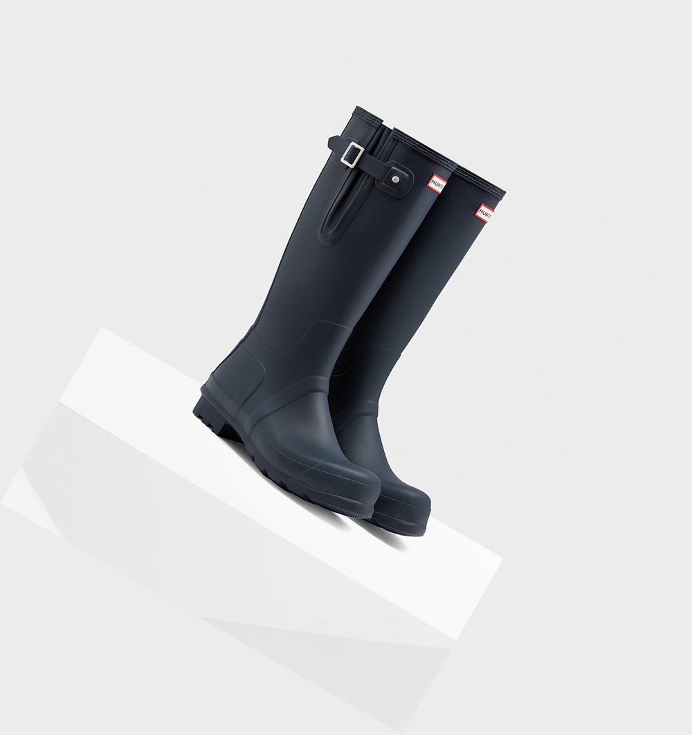 Botas de Agua Hunter Original Side Adjustable Hombre Azul Marino | 362FRESPO