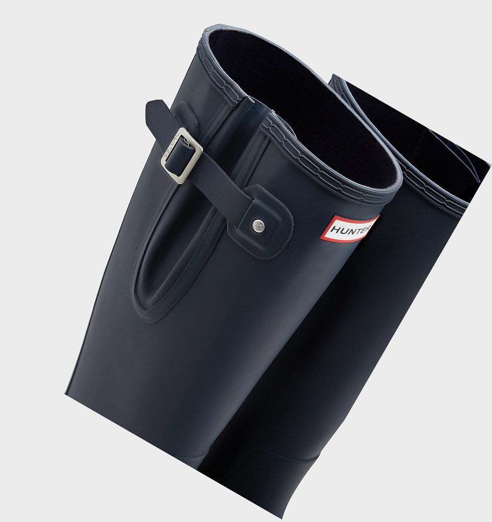 Botas de Agua Hunter Original Side Adjustable Hombre Azul Marino | 362FRESPO