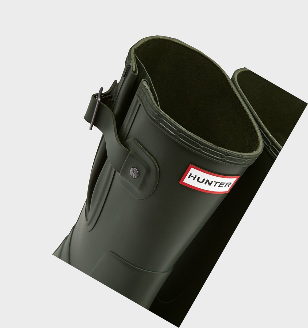 Botas de Agua Hunter Original Side Adjustable Hombre Verde Oliva | 620XWMIYT