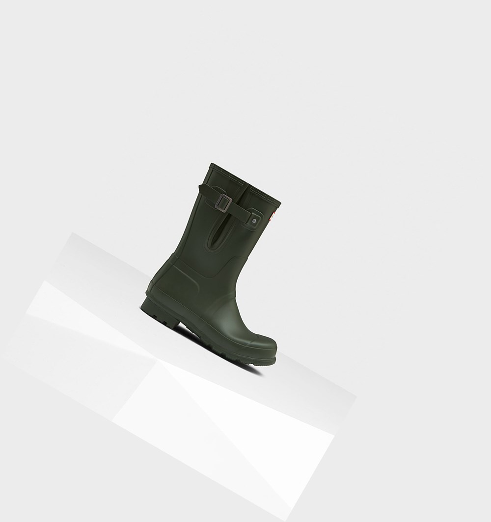 Botas de Agua Hunter Original Side Adjustable Hombre Verde Oliva | 620XWMIYT