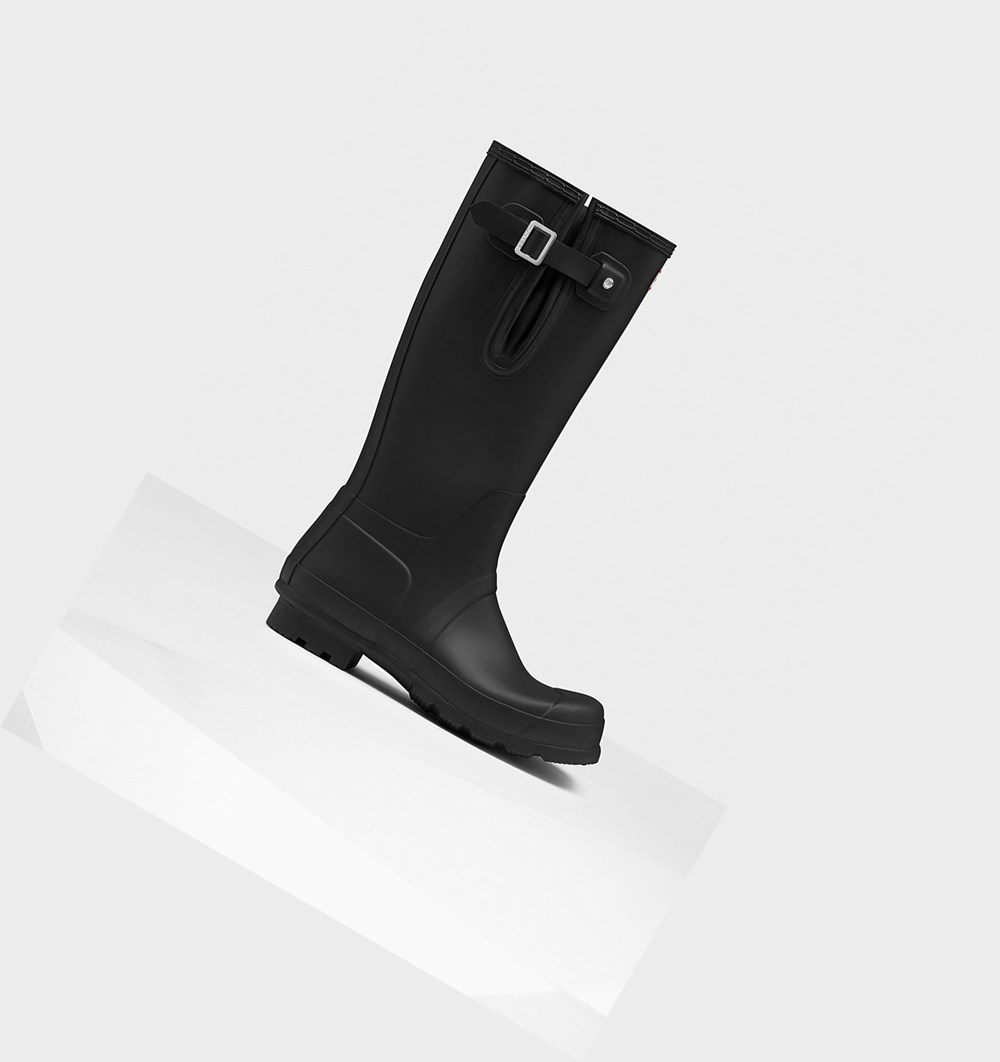 Botas de Agua Hunter Original Side Adjustable Hombre Negras | 710BFJQOT