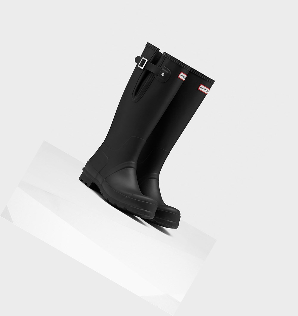 Botas de Agua Hunter Original Side Adjustable Hombre Negras | 710BFJQOT