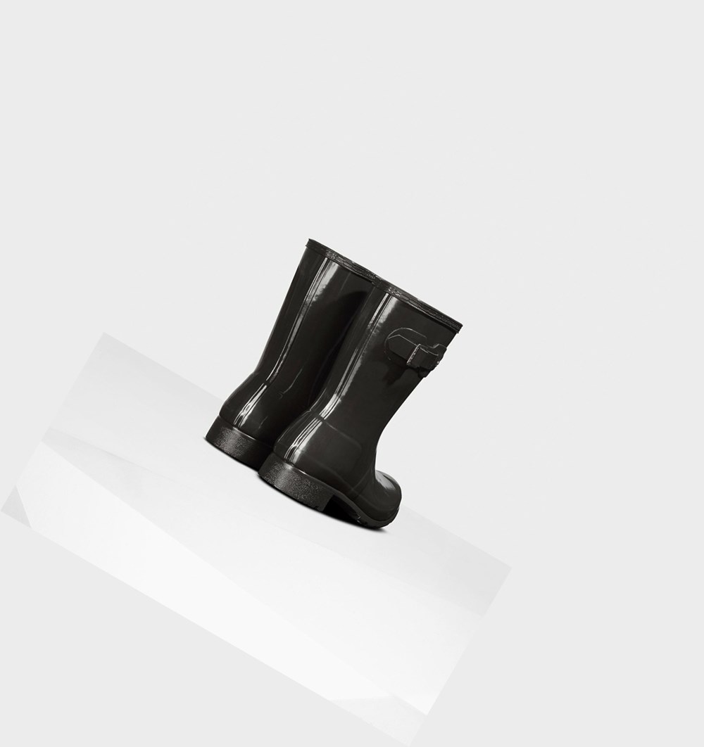 Botas de Agua Hunter Original Tour Foldable Gloss Mujer Gris | 402AOEDMT