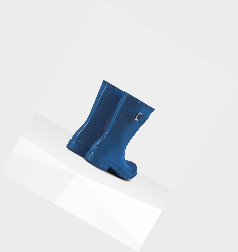 Botas de Agua Hunter Original Tour Foldable Gloss Mujer Azules | 402CWSMRD