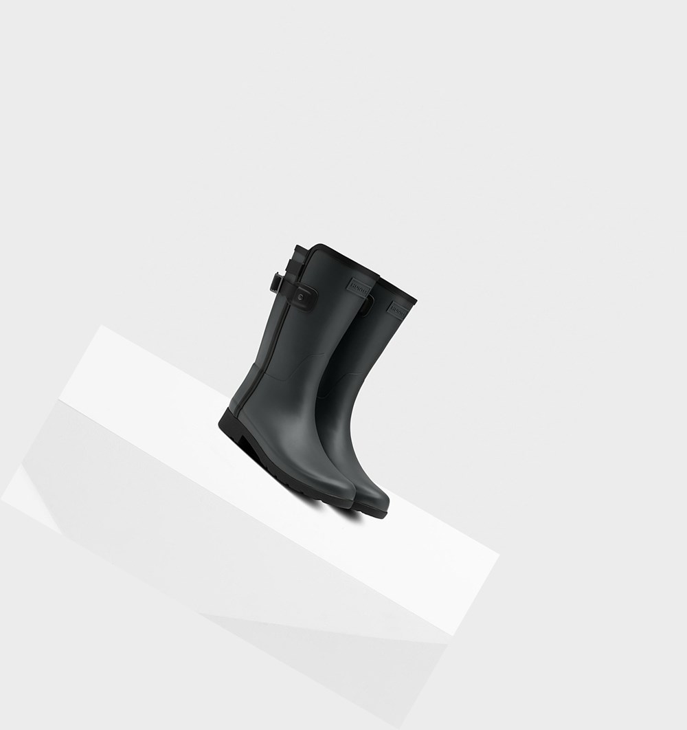 Botas de Agua Hunter Refined Slim Fit Contrast Mujer Negras | 845UXGHVZ