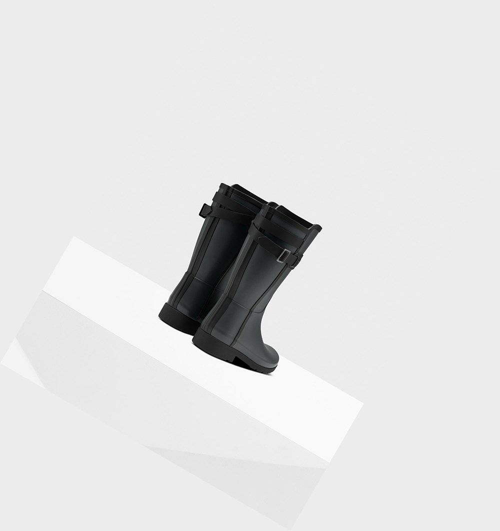 Botas de Agua Hunter Refined Slim Fit Contrast Mujer Negras | 845UXGHVZ