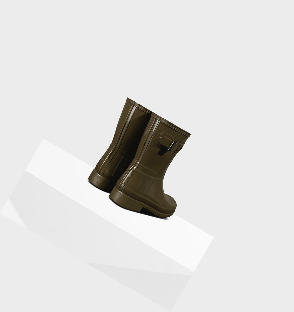 Botas de Agua Hunter Refined Slim Fit Gloss Mujer Verde | 534GNCPSZ