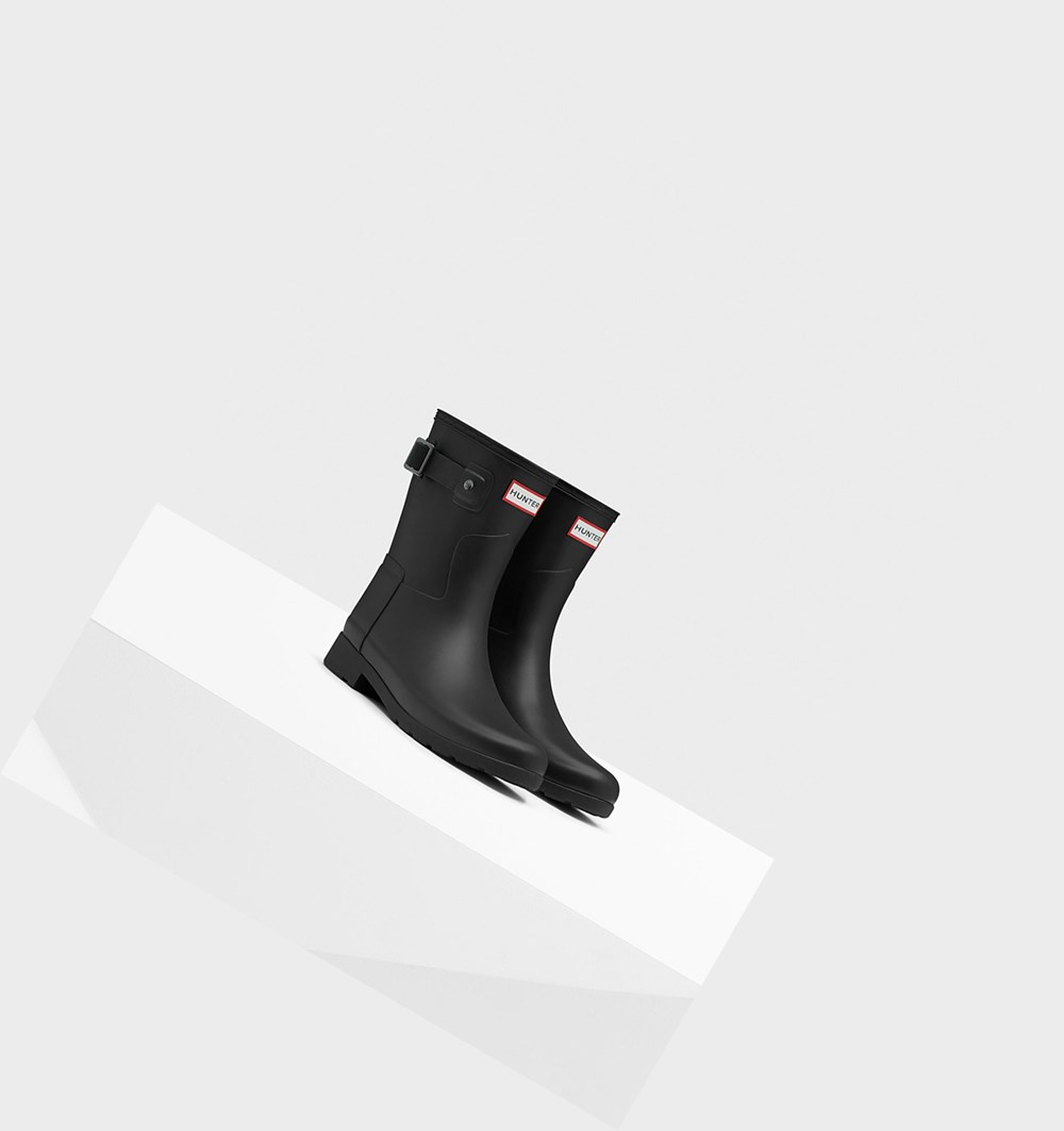 Botas de Agua Hunter Refined Slim Fit Mujer Negras | 164YATFDB