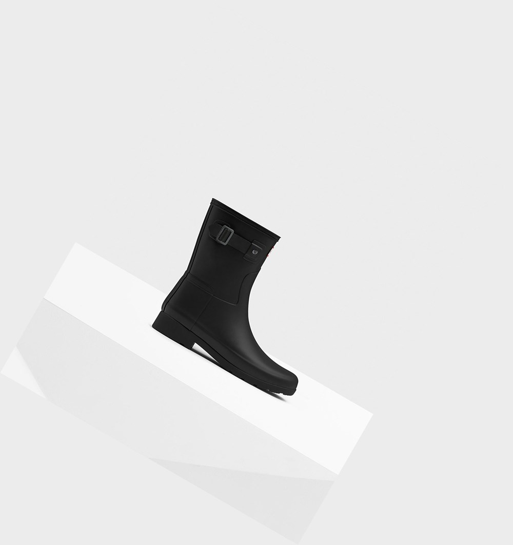 Botas de Agua Hunter Refined Slim Fit Mujer Negras | 164YATFDB