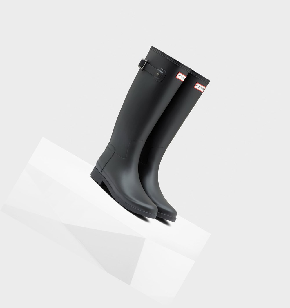 Botas de Agua Hunter Refined Slim Fit Mujer Negras | 268TCLSBO