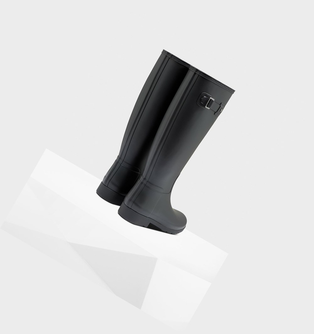 Botas de Agua Hunter Refined Slim Fit Mujer Negras | 268TCLSBO