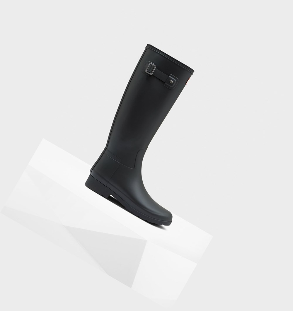 Botas de Agua Hunter Refined Slim Fit Mujer Negras | 268TCLSBO