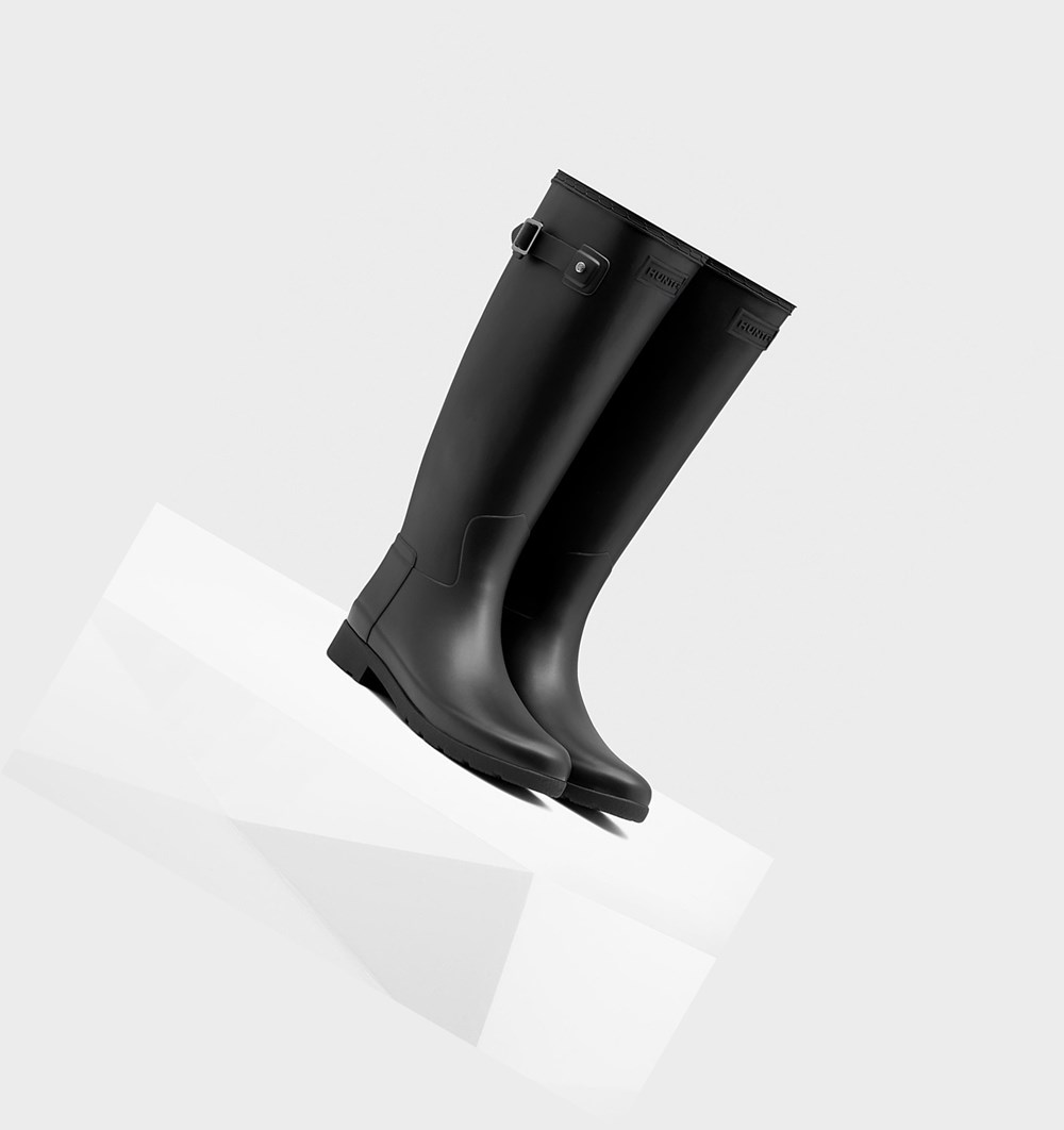 Botas de Agua Hunter Refined Slim Fit Mujer Negras | 490FWQLJO