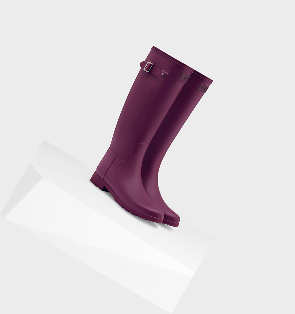 Botas de Agua Hunter Refined Slim Fit Mujer Moradas | 783MATORV