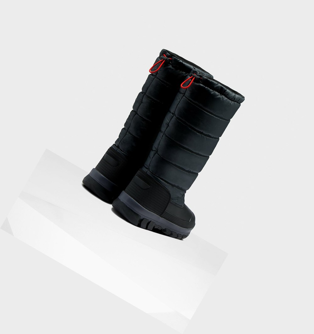 Botas de Nieve Hunter Original Insulated Altas Mujer Negras | 123UVBNZP