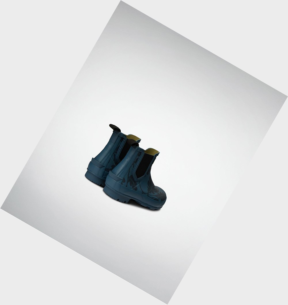 Botines Chelsea Hunter National Trust Norris Field Mujer Azules | 374URYMNB