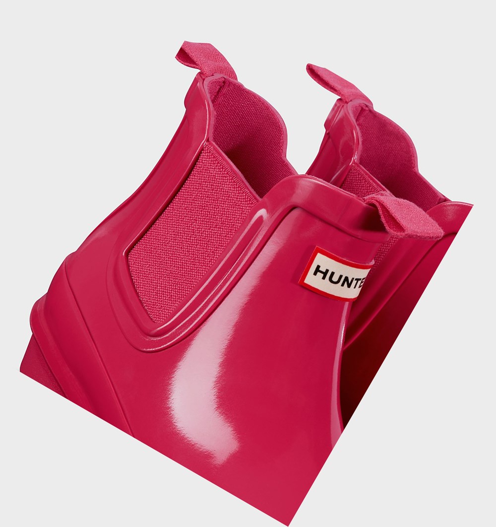 Botines Chelsea Hunter Original Big Gloss Niños Rosas | 680AGRVKO