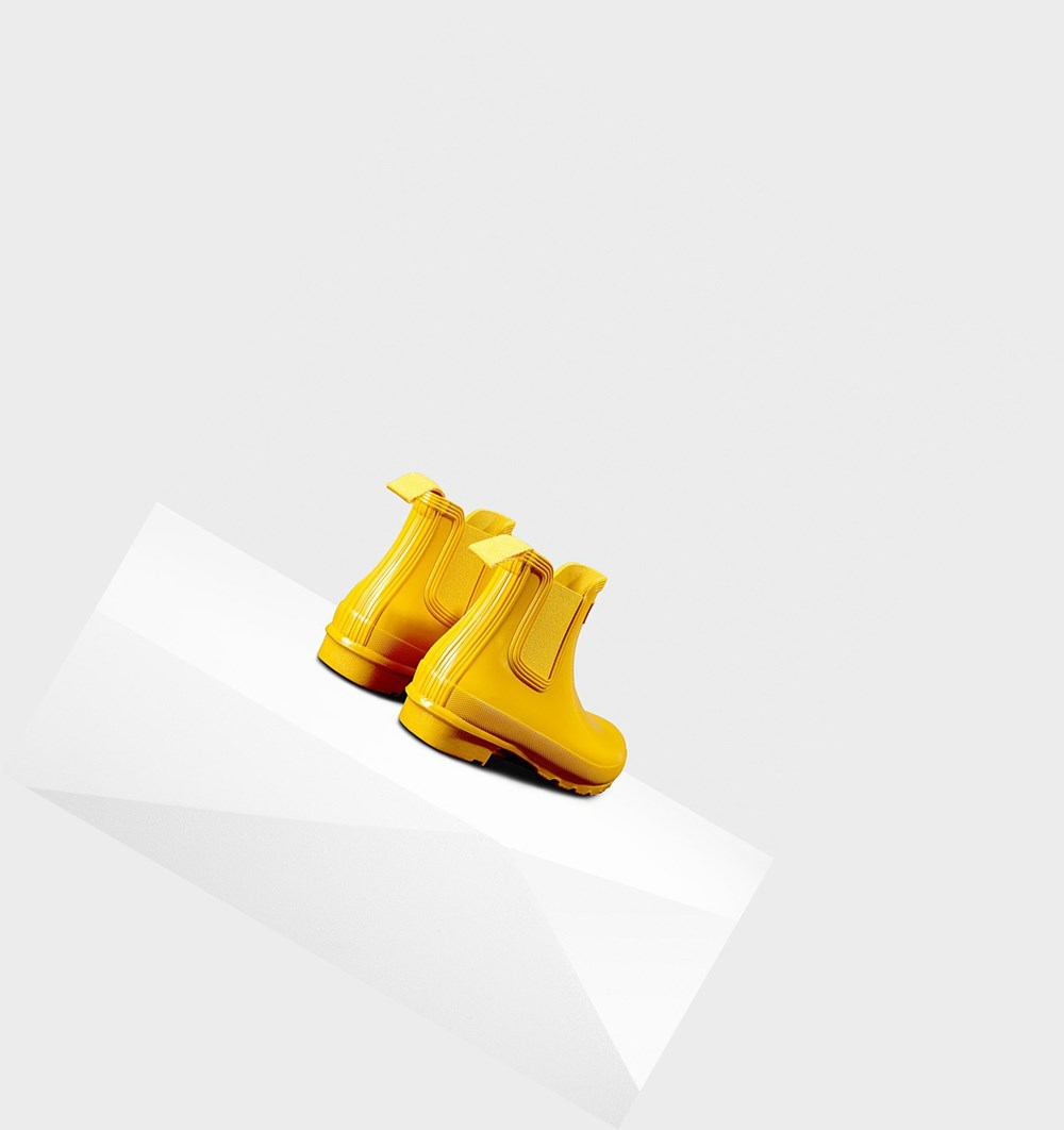 Botines Chelsea Hunter Original Gloss Mujer Amarillo | 018KOQVMN