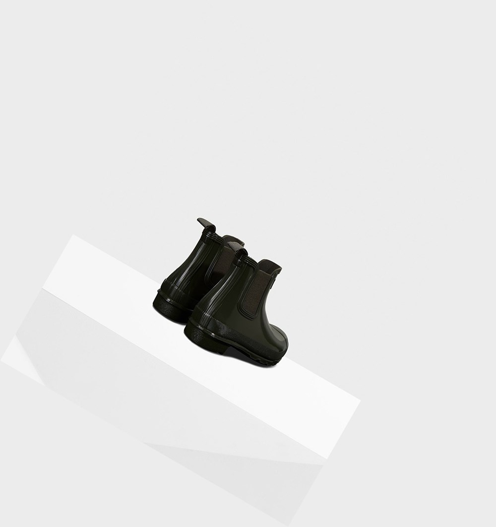 Botines Chelsea Hunter Original Gloss Mujer Verde Oliva | 603PQGBMR