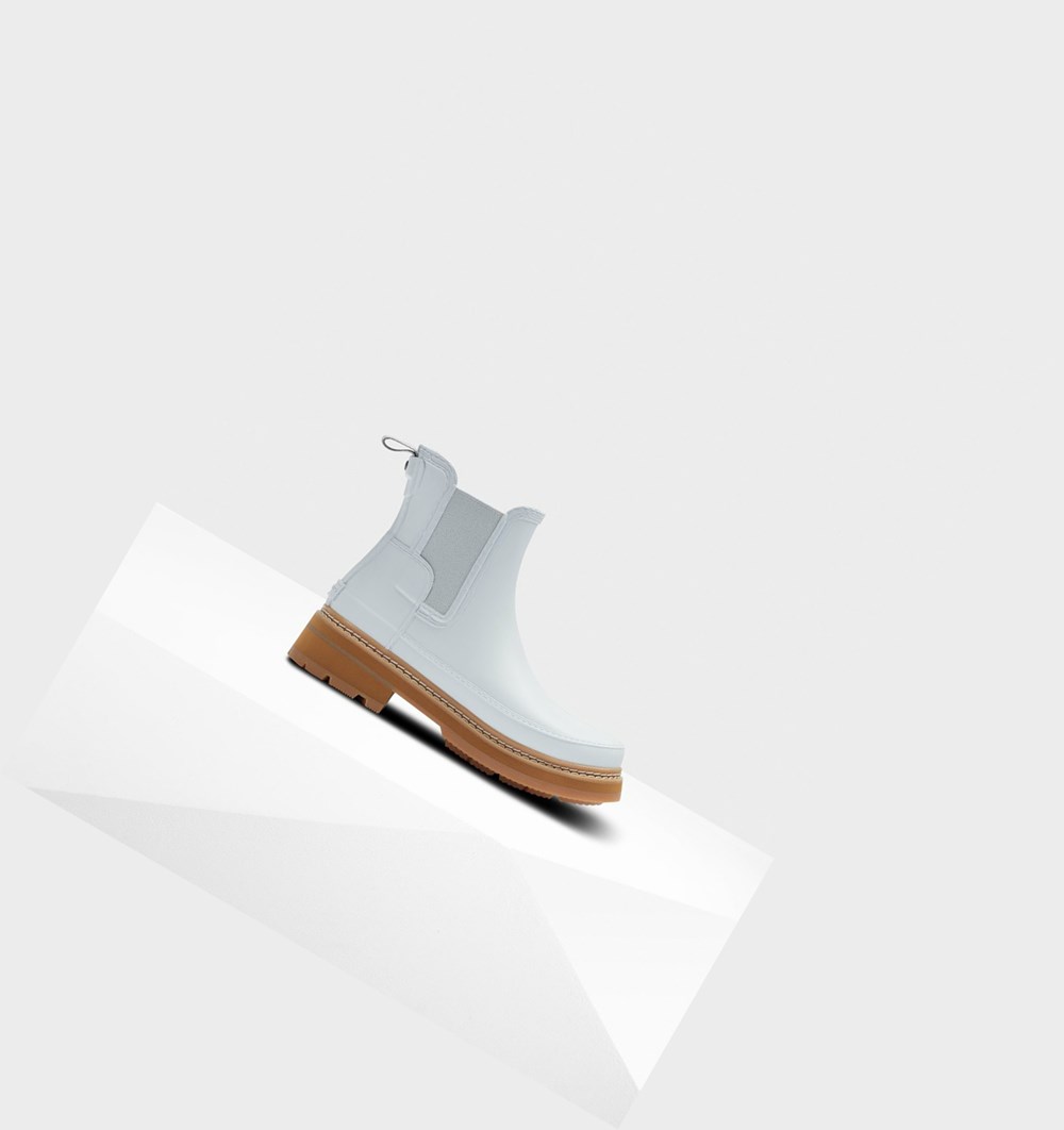 Botines Chelsea Hunter Refined Stitch Detail Mujer Blancas | 854ABPYJZ