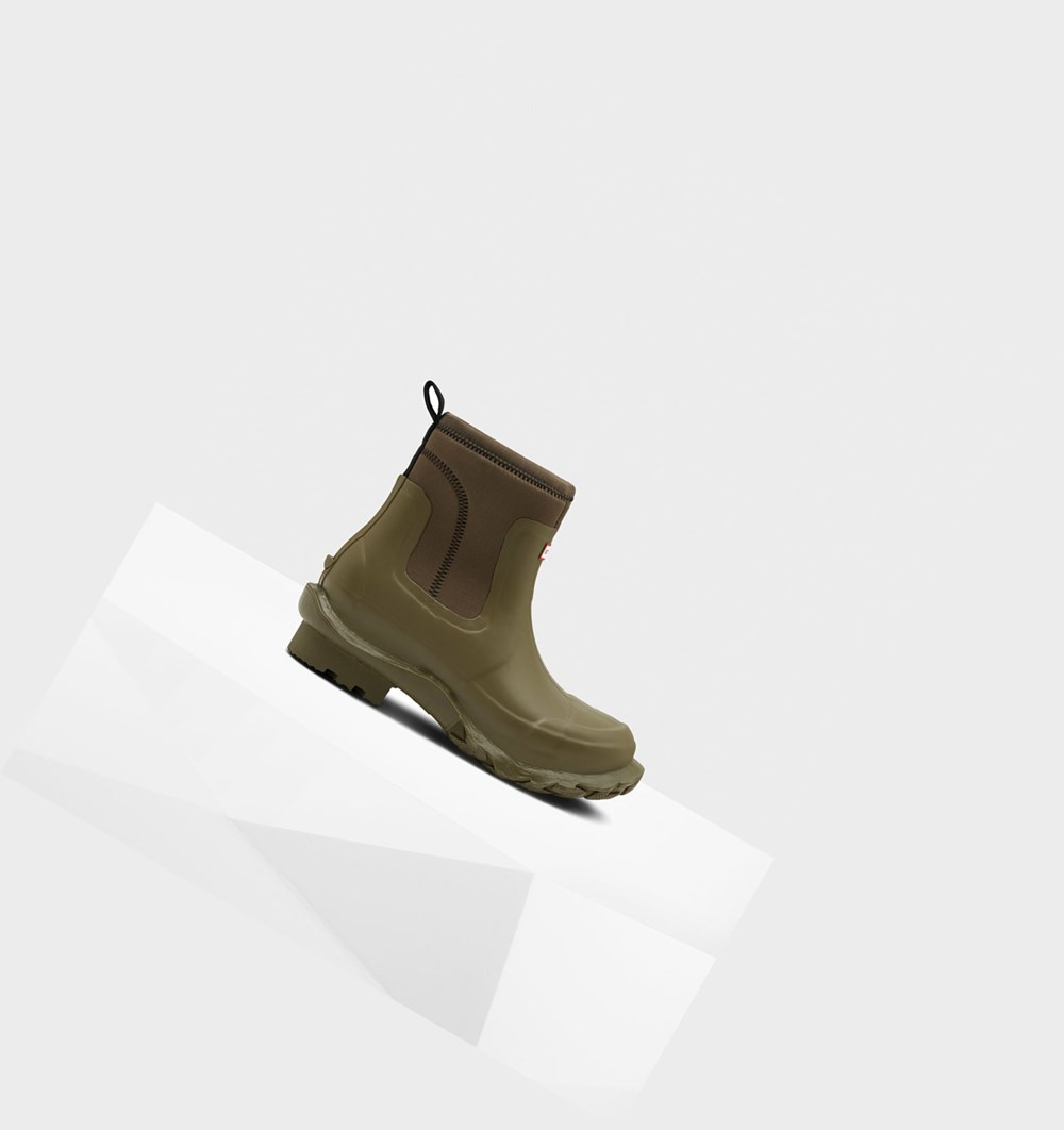 Botines Chelsea Hunter Stella Mccartney X Mujer Verde Oliva | 129SKMYPU
